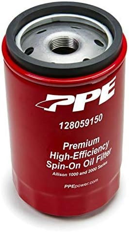 PPE Double Deep Spin On Transmission Filter 128059150 & 5 Micron Premium High-Efficiency Oil Filter 114000550 Compatible with 2001-2019 Chevy/GMC 6.6 LB7 LLY LBZ LMM LML L5P Duramax Diesel