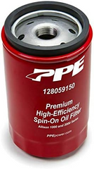 PPE Double Deep Spin On Transmission Filter 128059150 & 5 Micron Premium High-Efficiency Oil Filter 114000550 Compatible with 2001-2019 Chevy/GMC 6.6 LB7 LLY LBZ LMM LML L5P Duramax Diesel