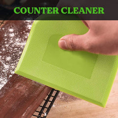Dough Scraper Bench Scraper Set of 3, Flexible Plastic Bowl Scrapers with Sharp Edge for Baking, Cake Decorating and Dough Cutting, Green and White